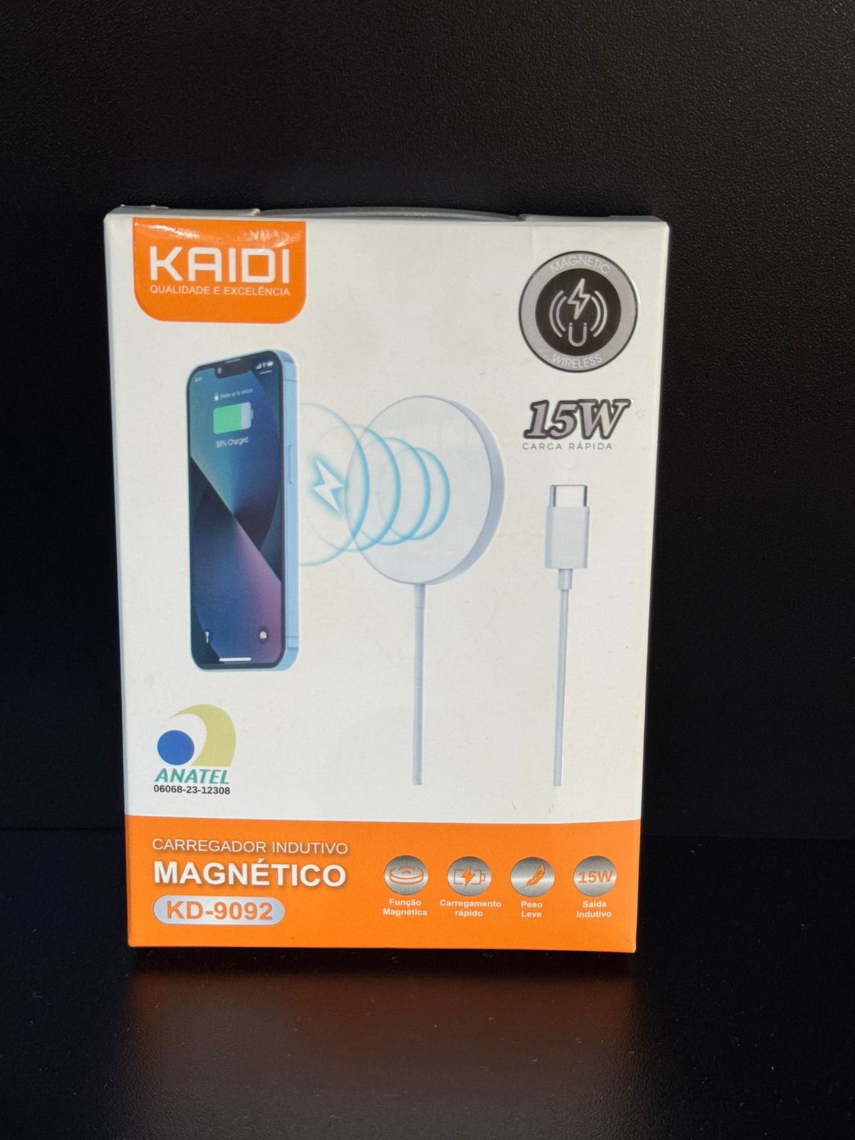CARREGADOR INDUTIVO MAGNETICO KD-9092 KAIDI