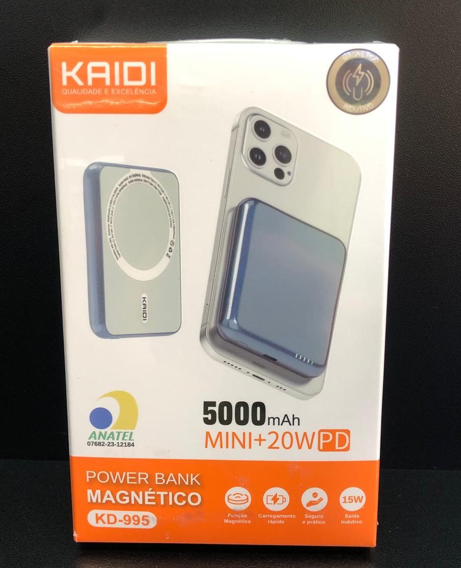 CARREGADOR POWER BANK MAGNETICO KD-995