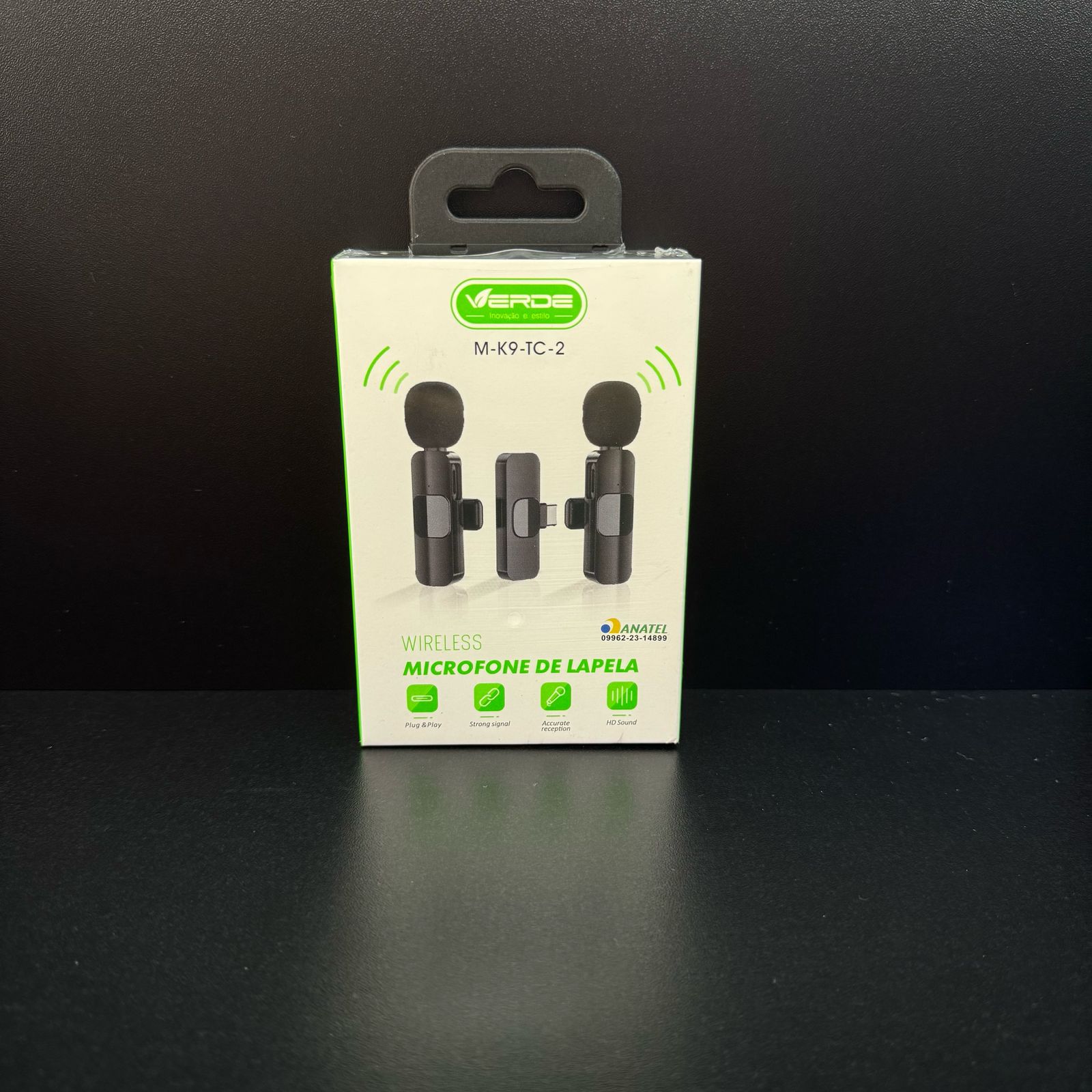 MICROFONE LAPELA DUPLO M-K9-TC-2 VERDE