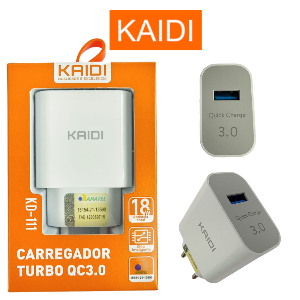 FONTE CARREGADOR KD-111 18W KAIDI