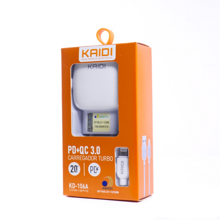 CARREGADOR 20W LINGHTNING KD-106A KAIDI